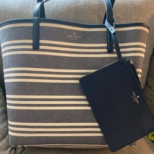 Kate Spade reversible tote with small pouch